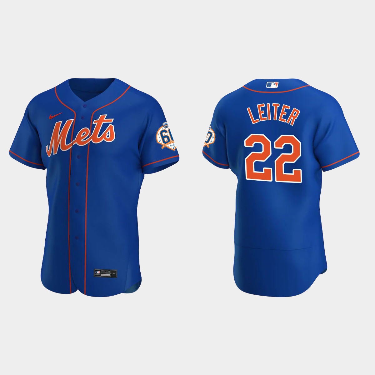 Al Leiter New York Mets 60th Anniversary Alternate Jersey - Royal