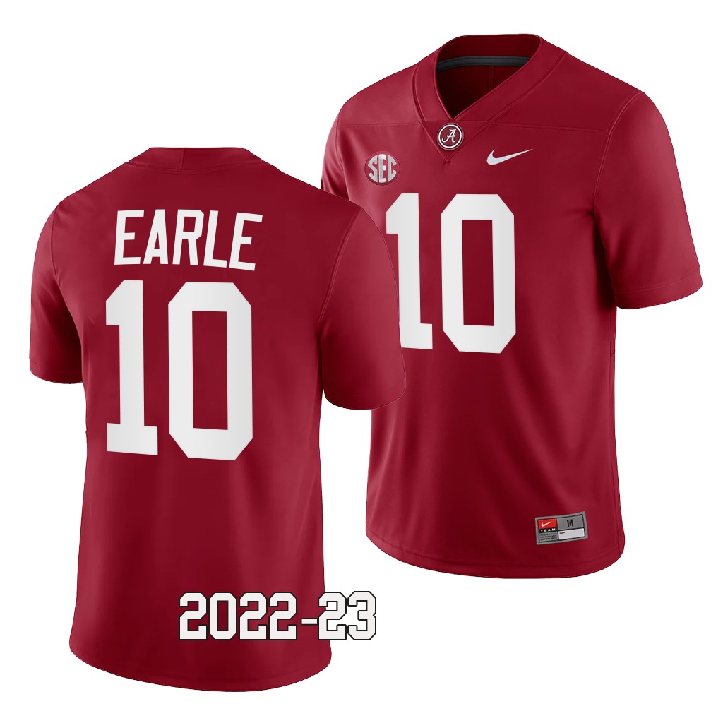 Alabama Crimson Tide #10 JoJo Earle College Crimson Jersey Men's