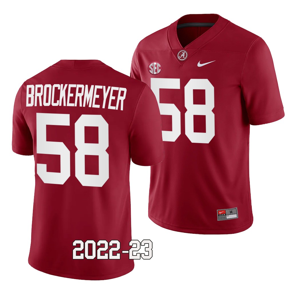 Alabama Crimson Tide #58 James Brockermeyer College Crimson Jersey Men's