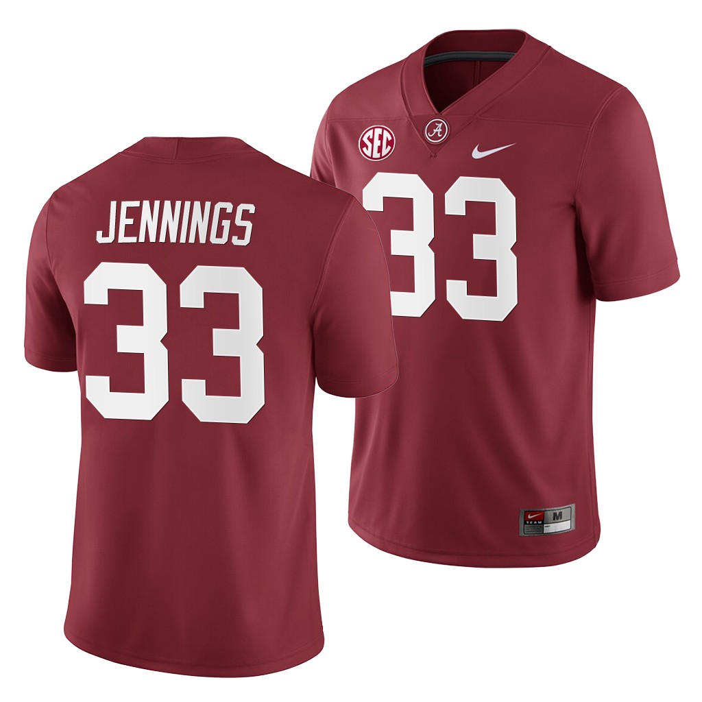 Alabama Crimson Tide Anfernee Jennings Crimson Home Game Jersey 