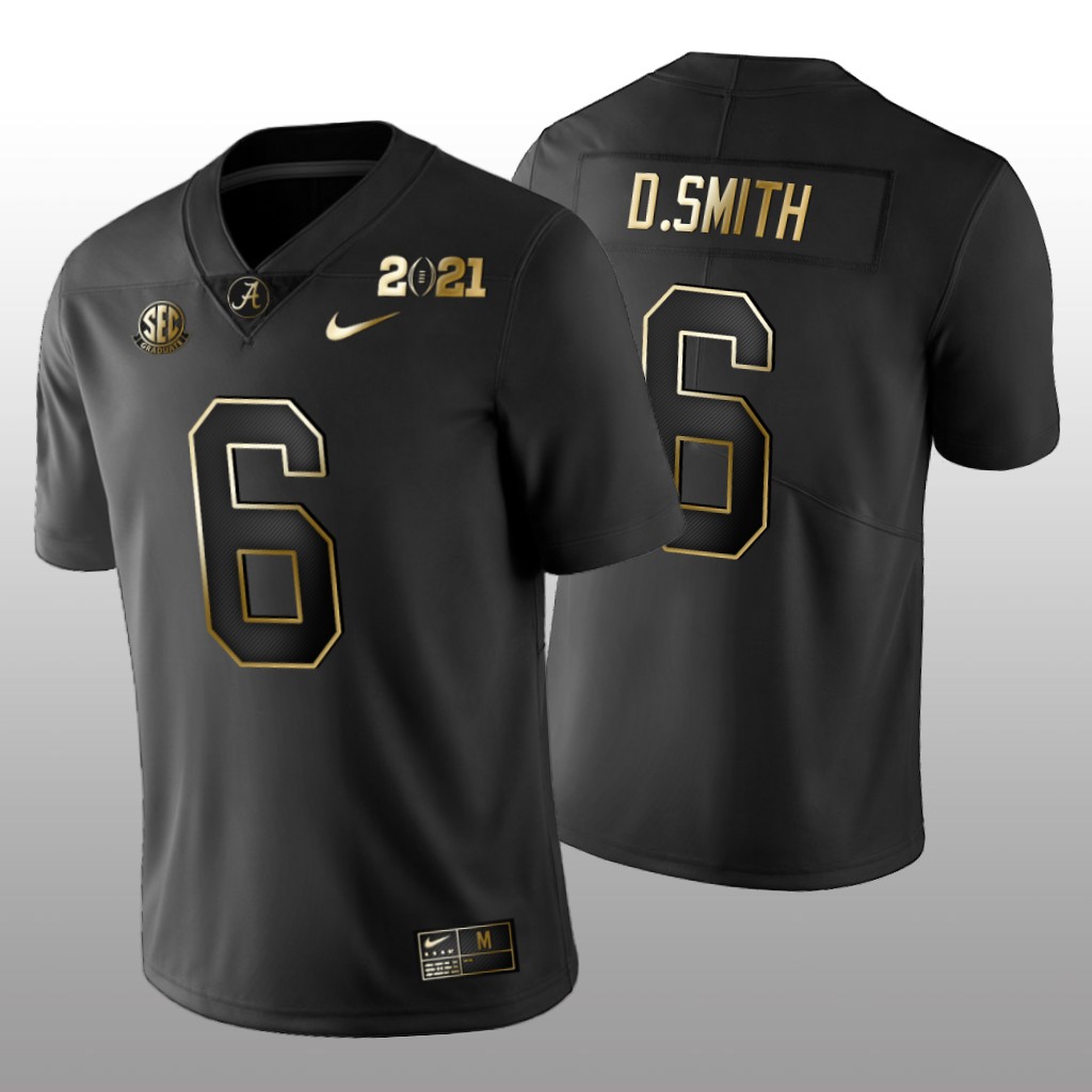 Alabama Crimson Tide Black National Champions Golden Playoff DeVonta Smith Jersey