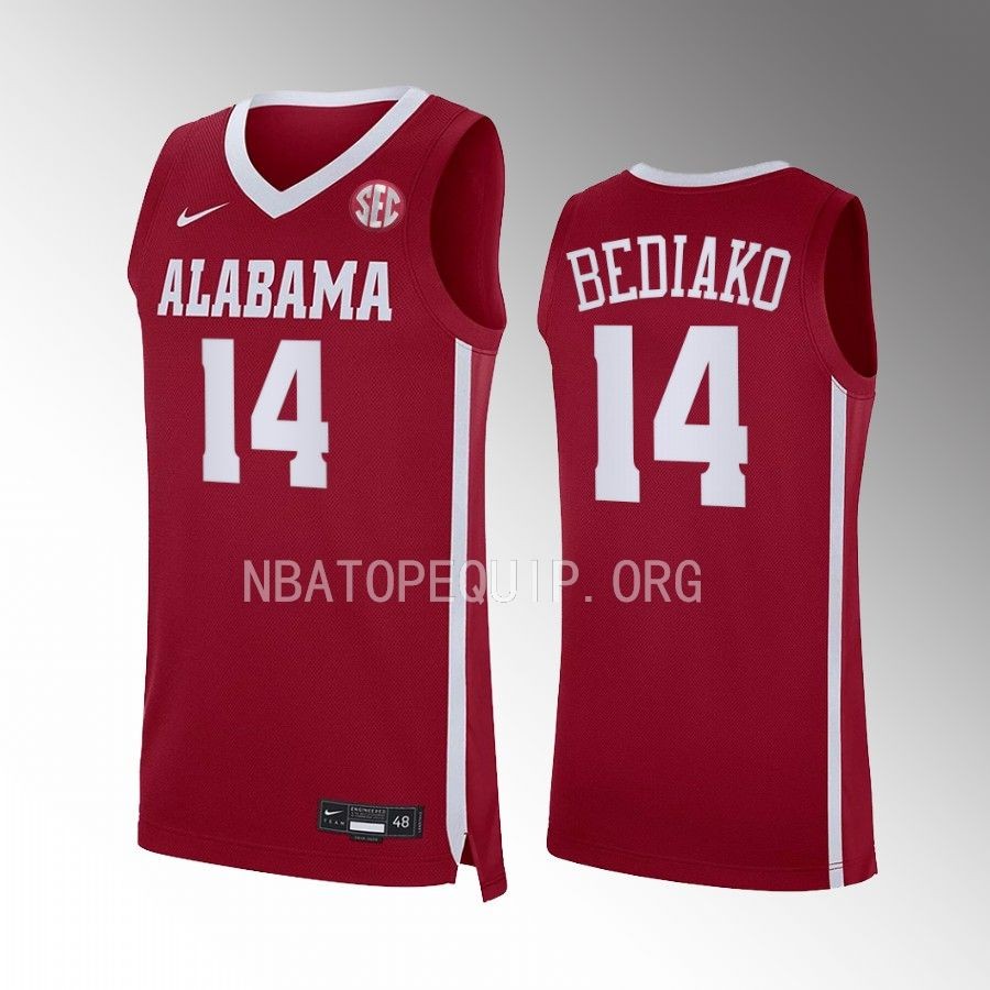 Alabama Crimson Tide Charles Bediako Men's College Crimson #14 Jersey