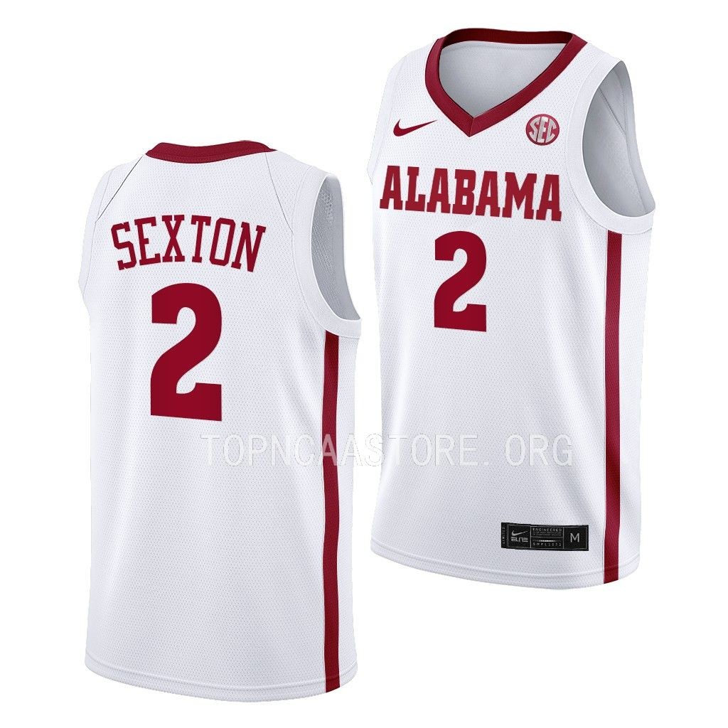 Alabama Crimson Tide Collin Sexton College uniform White #2 Jersey