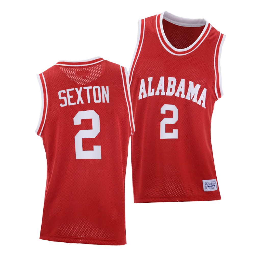 Alabama Crimson Tide Collin Sexton Red Throwback College Jersey