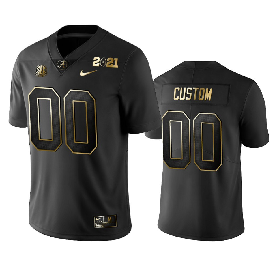 Alabama Crimson Tide Custom National Champions Black Jersey