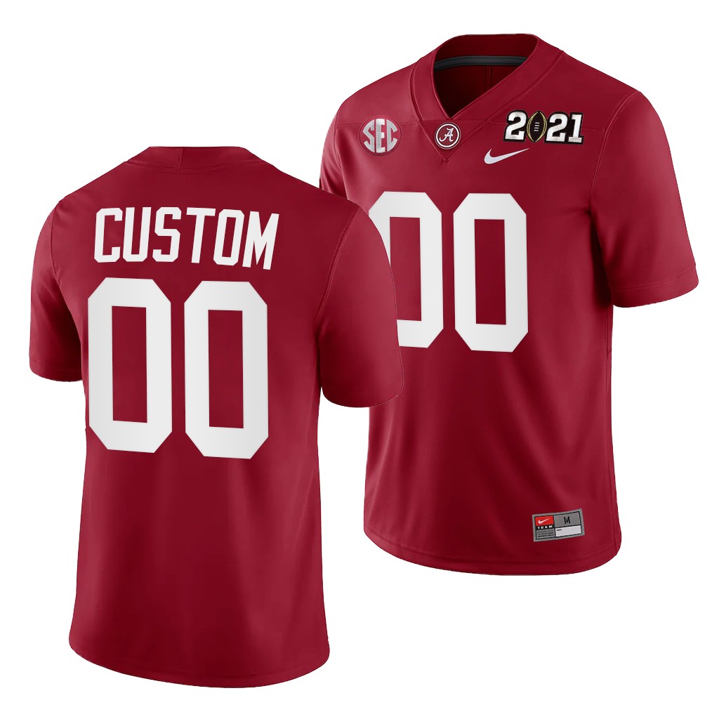 Alabama Crimson Tide Custom Rose Bowl Champions Jersey Crimson College Playoff Home