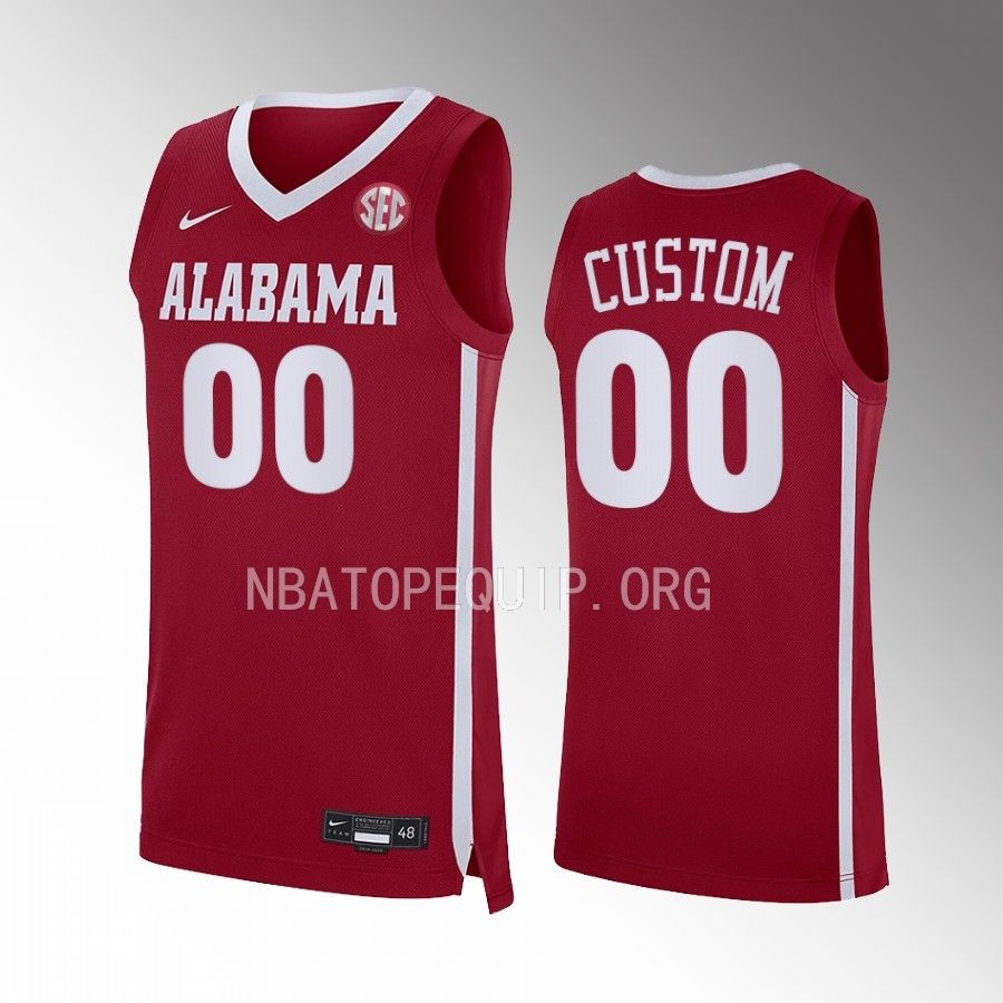 Alabama Crimson Tide Custom Men's College Crimson #00 Jersey