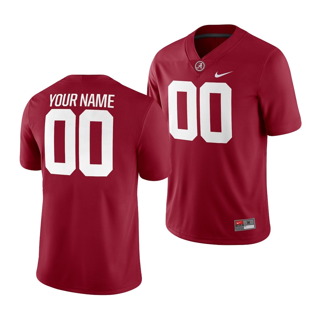 Alabama Crimson Tide Custom Men's Crimson College Jersey
