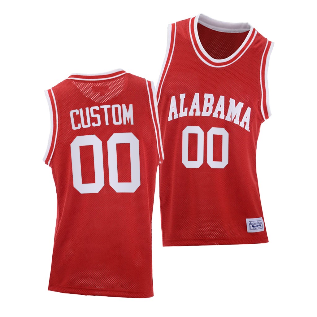 Alabama Crimson Tide Custom Red Throwback College Jersey