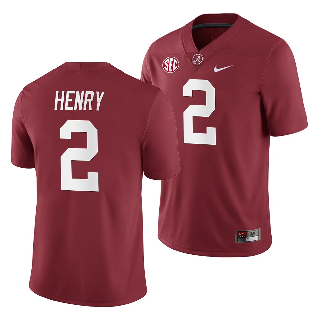 Alabama Crimson Tide Derrick Henry Crimson College Home Game Jersey