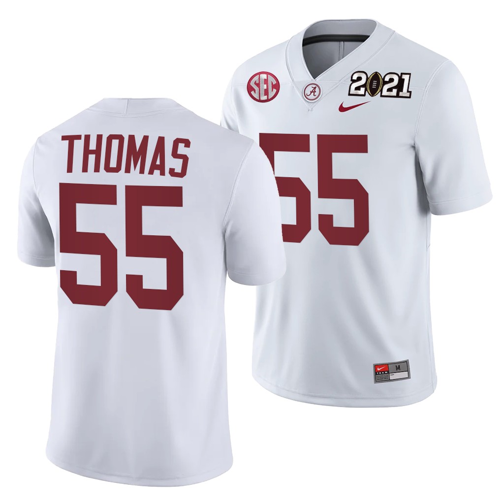 Alabama Crimson Tide Derrick Thomas Rose Bowl Champions Jersey White College Playoff Away