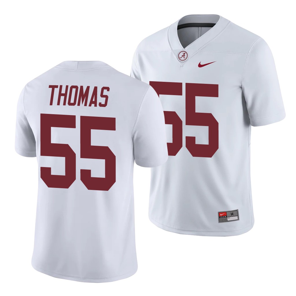 Alabama Crimson Tide Derrick Thomas White College Men's Game Jersey