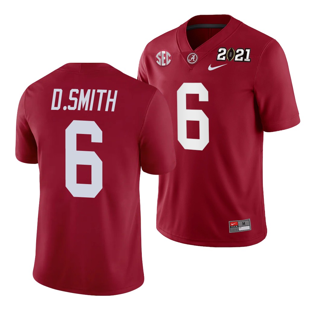 Alabama Crimson Tide DeVonta Smith Rose Bowl Champions Jersey Crimson College Playoff Home