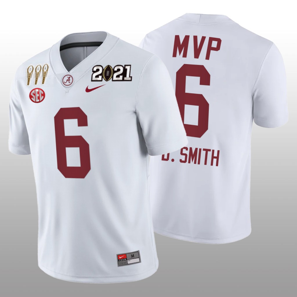 Alabama Crimson Tide DeVonta Smith White Special Commemorate Jersey Rose Bowl Offensive MVP - Men