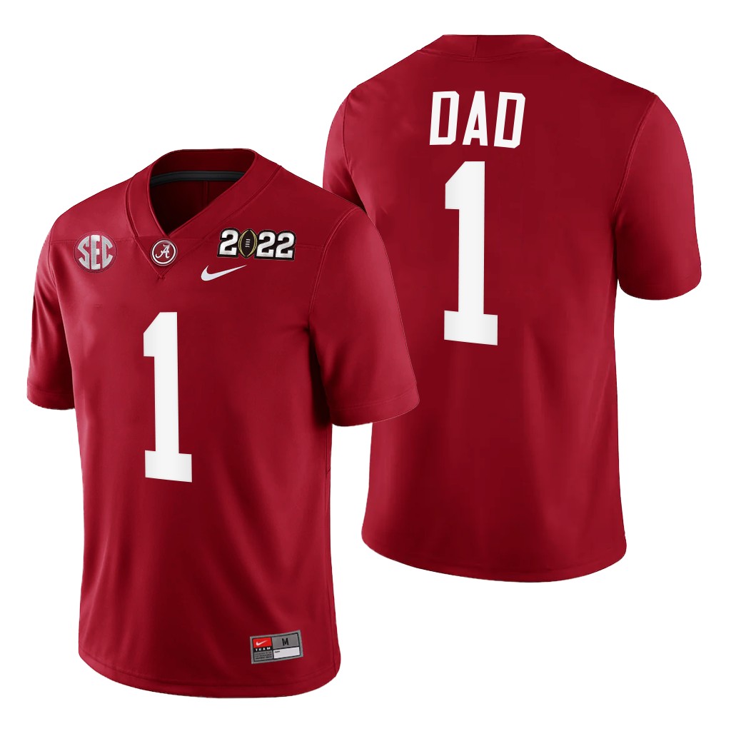 Alabama Crimson Tide Greatest Dad Crimson Jersey Fathers Day Gift