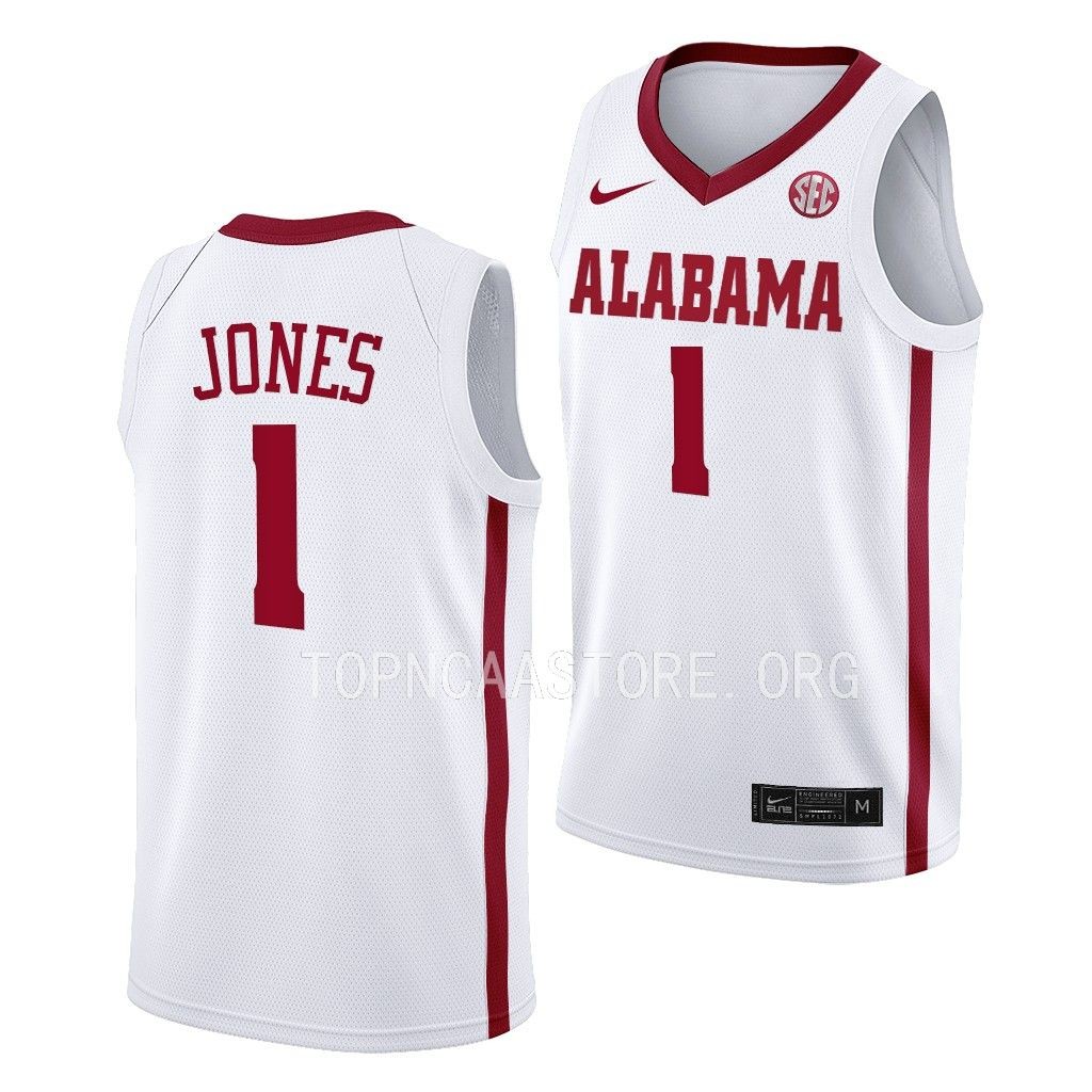 Alabama Crimson Tide Herbert Jones College uniform White #1 Jersey