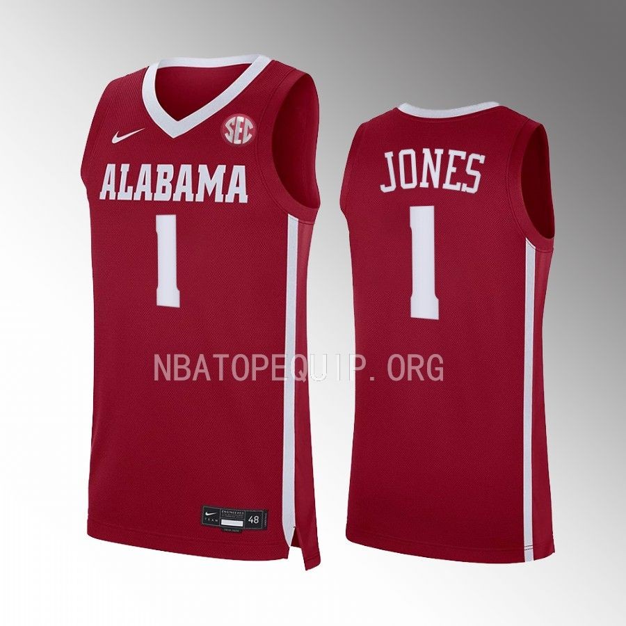 Alabama Crimson Tide Herbert Jones Men's College Crimson #1 Jersey
