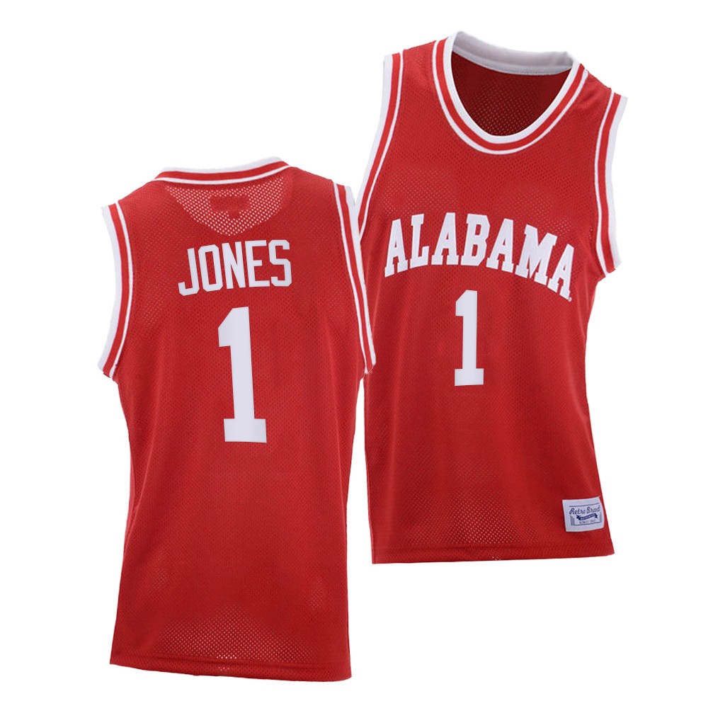 Alabama Crimson Tide Herbert Jones Red Throwback College Jersey