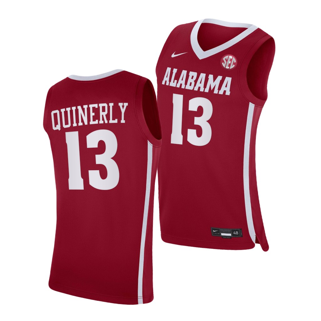 Alabama Crimson Tide Jahvon Quinerly Crimson College Jersey