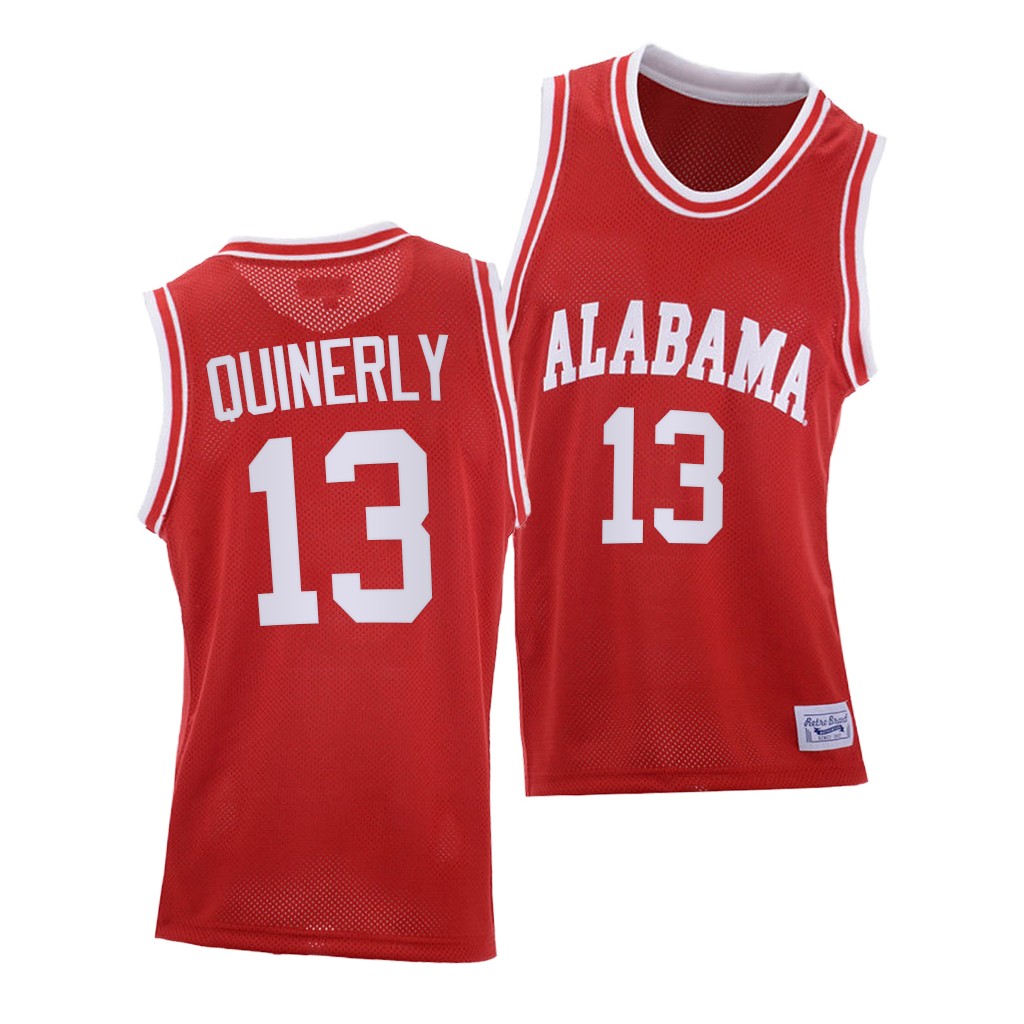 Alabama Crimson Tide Jahvon Quinerly Red Throwback College Jersey