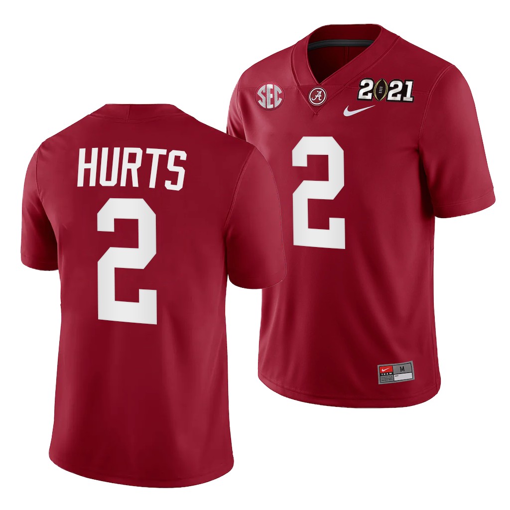 Alabama Crimson Tide Jalen Hurts Rose Bowl Champions Jersey Crimson College Playoff Home