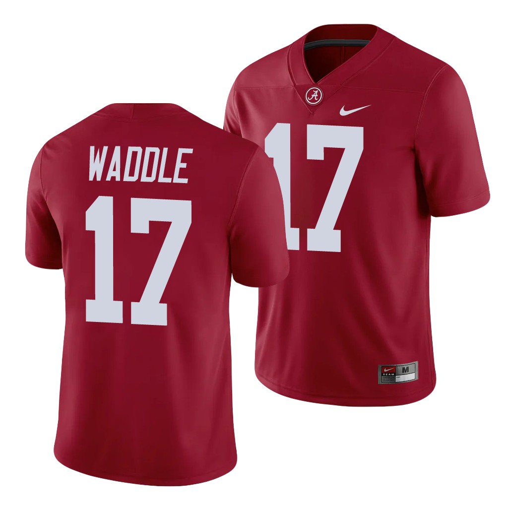 Alabama Crimson Tide Jaylen Waddle Crimson Game Alumni Player Jersey
