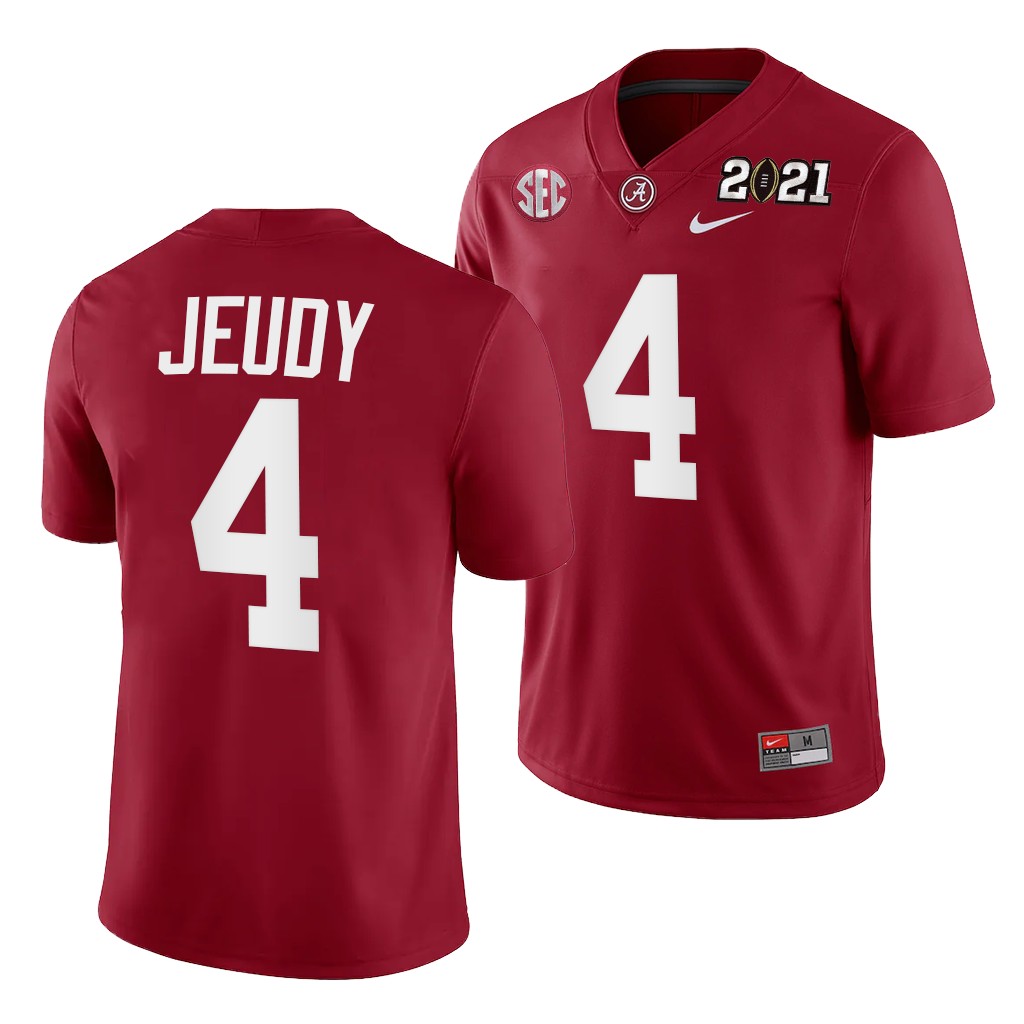 Alabama Crimson Tide Jerry Jeudy Rose Bowl Champions Jersey Crimson College Playoff Home