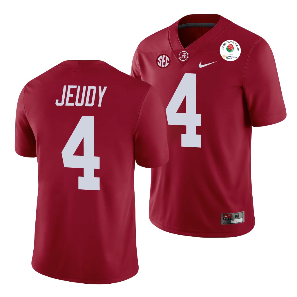 Alabama Crimson Tide Jerry Jeudy Rose Bowl Crimson College Jersey