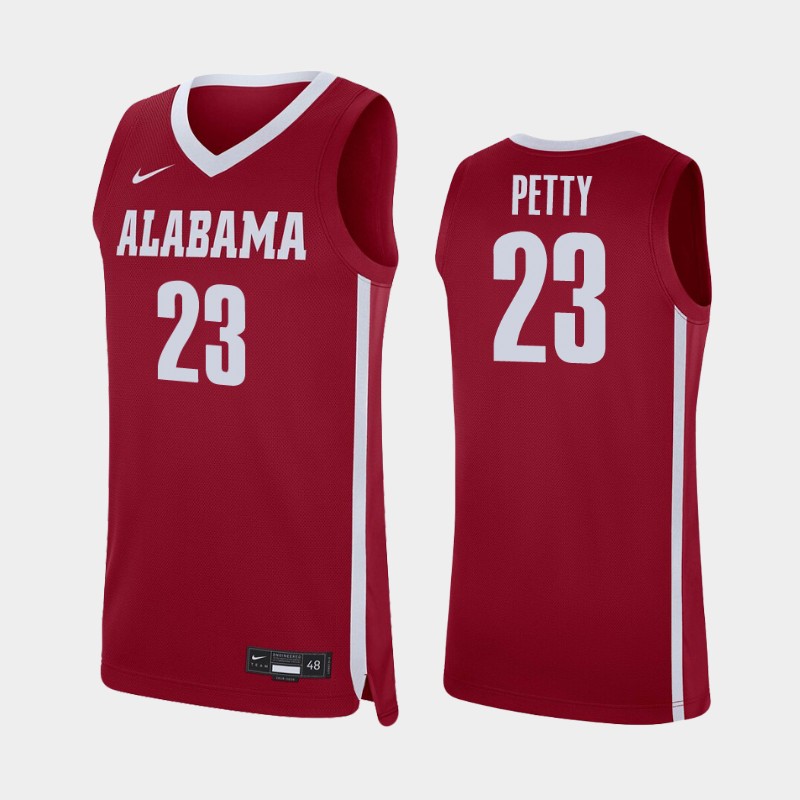 Alabama Crimson Tide John Petty Crimson Men's College Jersey