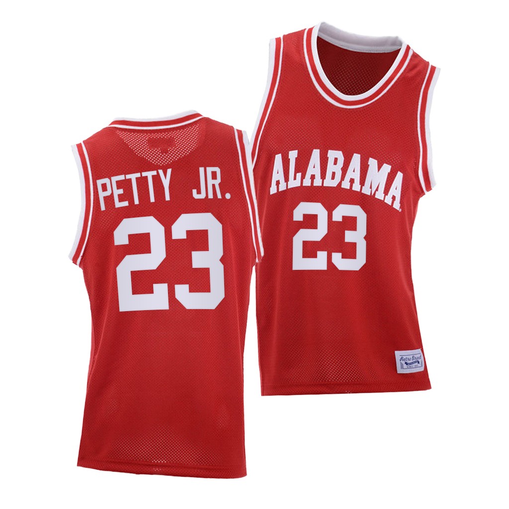 Alabama Crimson Tide John Petty Jr. Red Throwback College Jersey