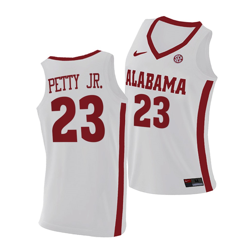 Alabama Crimson Tide John Petty Jr. White College Jersey
