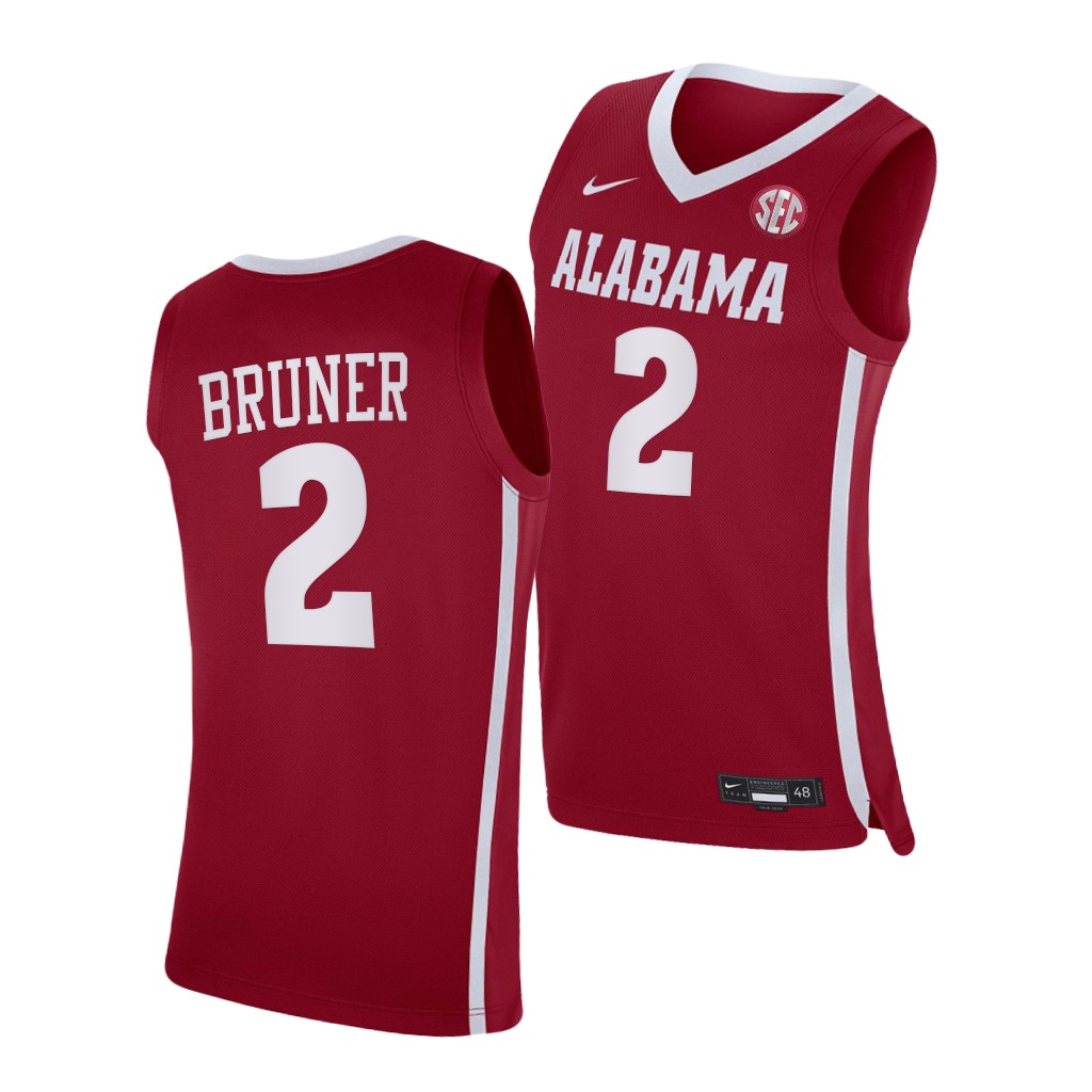 Alabama Crimson Tide Jordan Bruner Crimson College Jersey