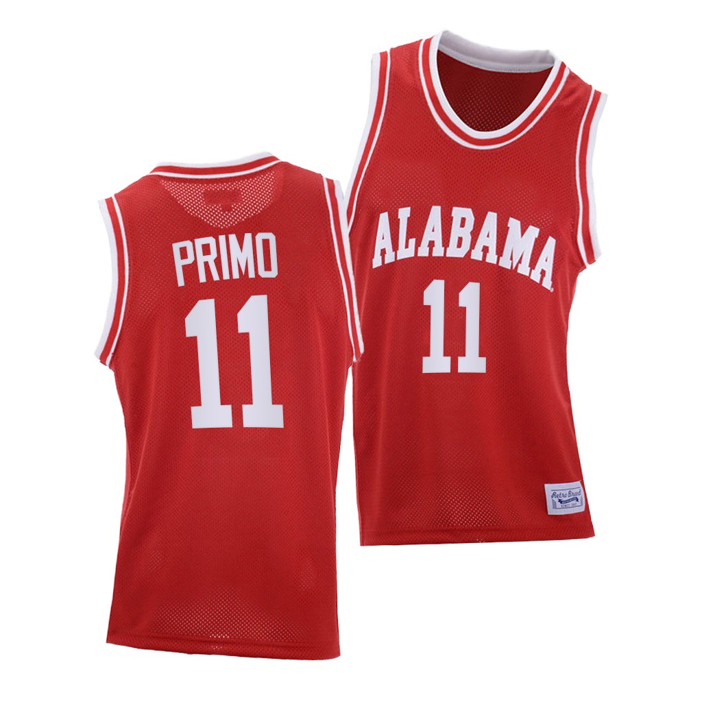 Alabama Crimson Tide Joshua Primo Red Throwback College Jersey