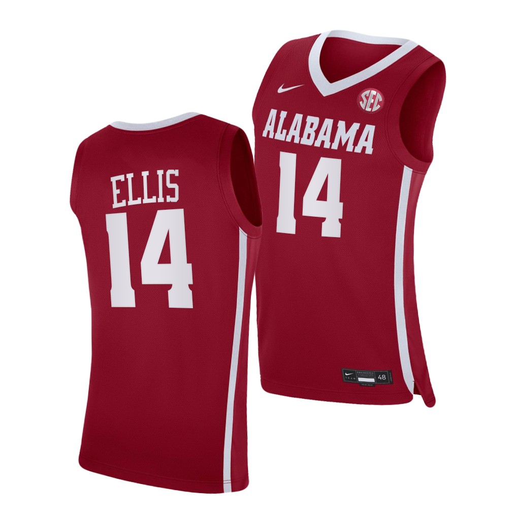 Alabama Crimson Tide Keon Ellis #14 Red Jersey College Shirt