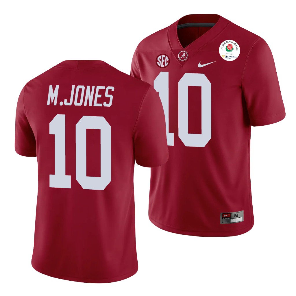 Alabama Crimson Tide Mac Jones Rose Bowl Crimson College Jersey