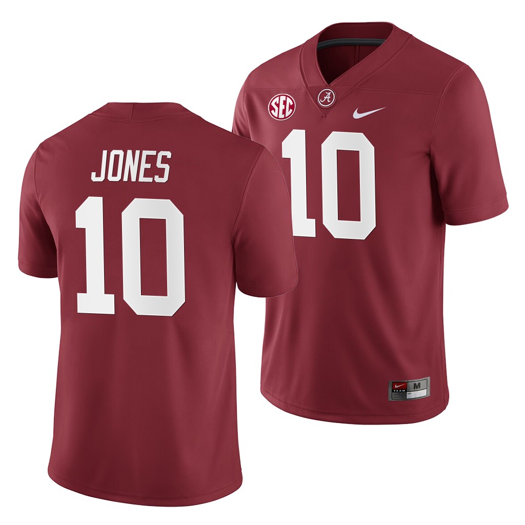 Alabama Crimson Tide Mac Jones Crimson Home Game Jersey 