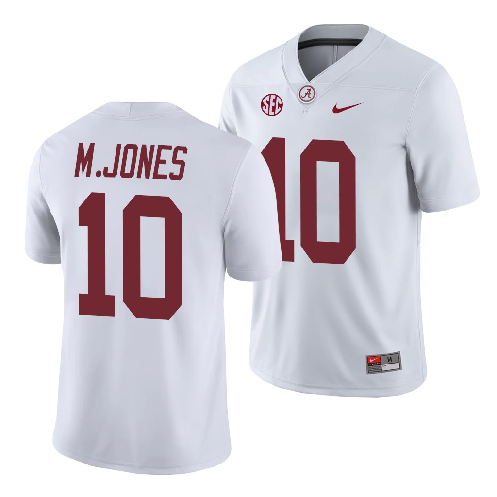 Alabama Crimson Tide Mac Jones Game White College Jersey