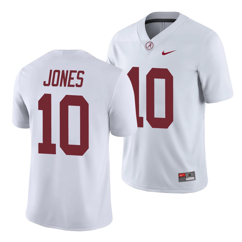 Alabama Crimson Tide Mac Jones White College Men's Game Jersey