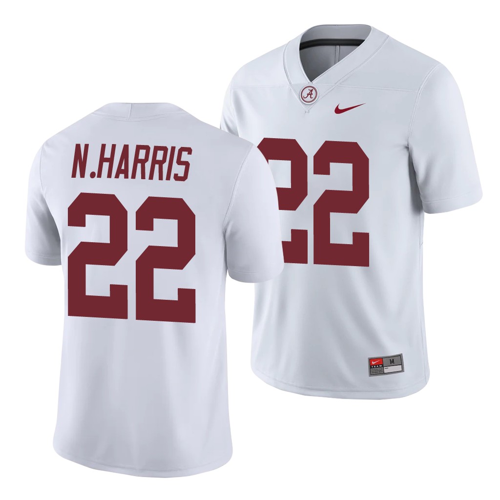 Alabama Crimson Tide Najee Harris White College Men's Game Jersey