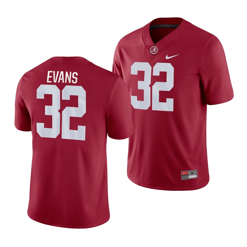 Alabama Crimson Tide Rashaan Evans Men's Crimson Game Jersey