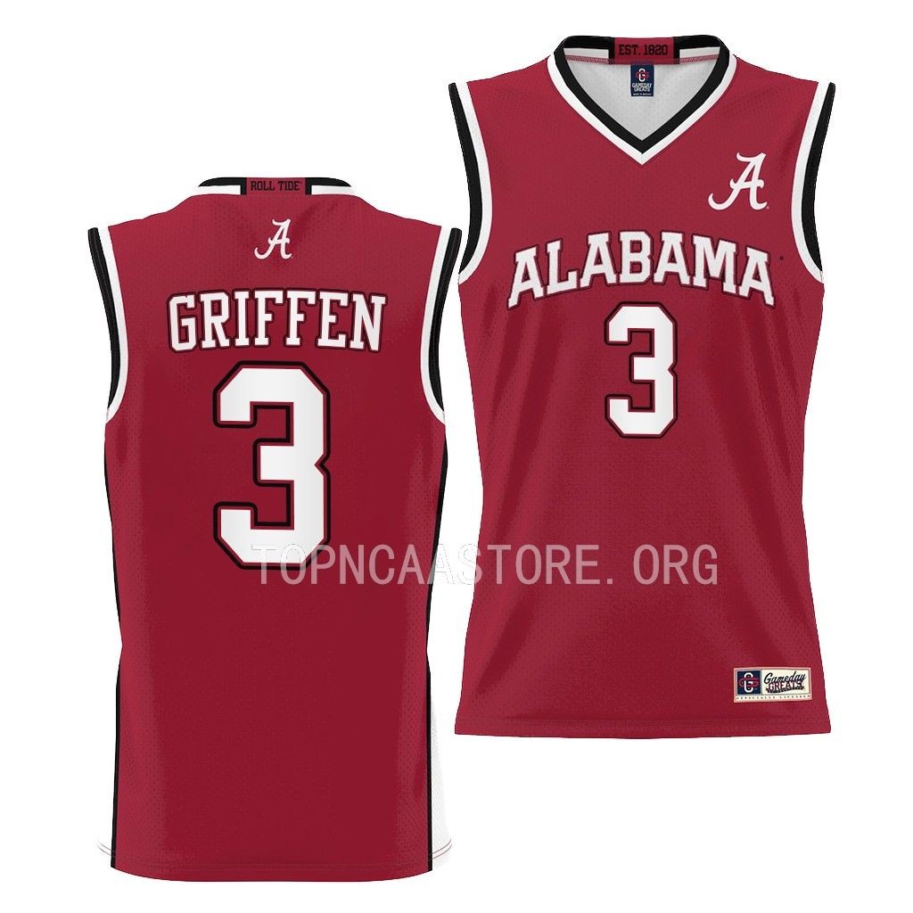 Alabama Crimson Tide Rylan Griffen College Jersey Youth Crimson