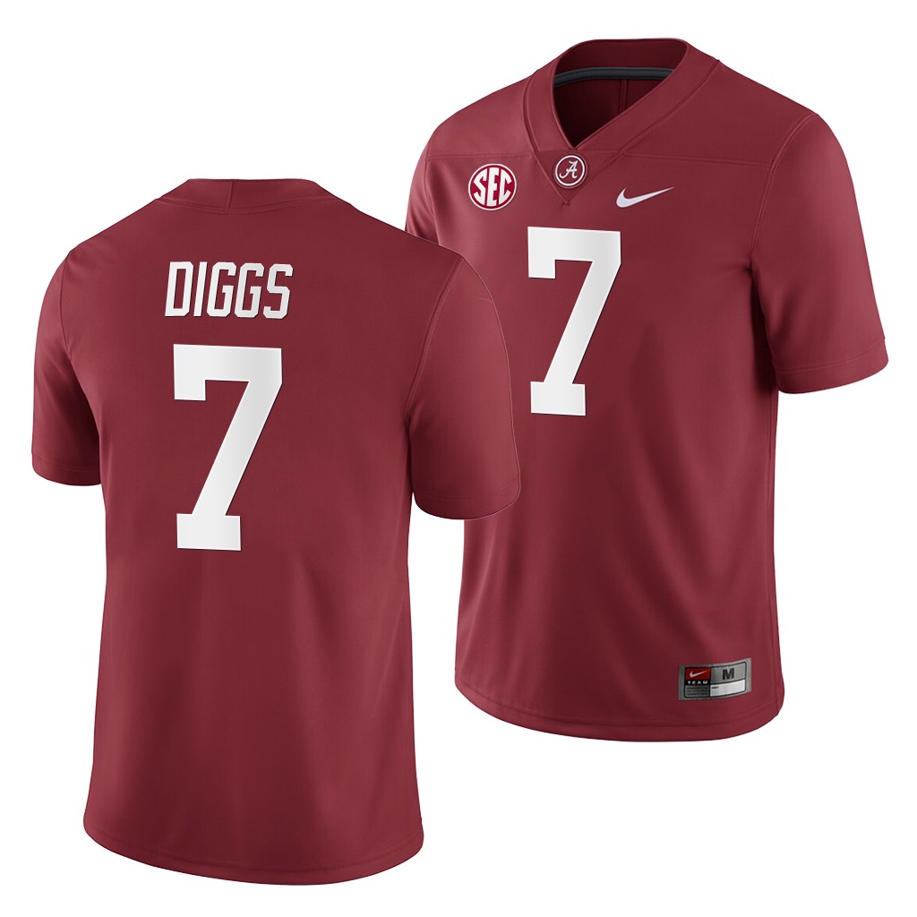 Alabama Crimson Tide Trevon Diggs Crimson Home Game Jersey 