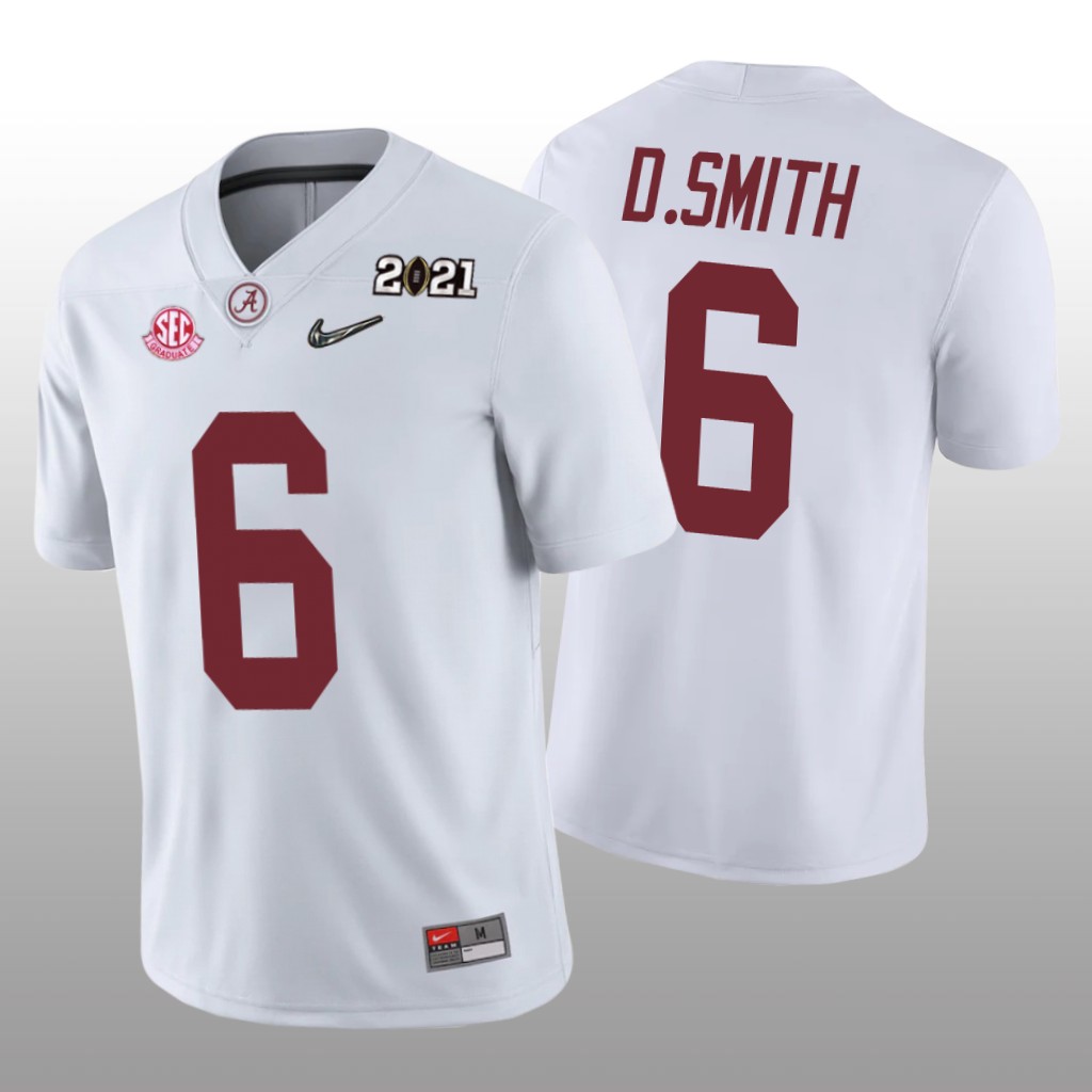 Alabama Crimson Tide White National Champions DeVonta Smith Jersey