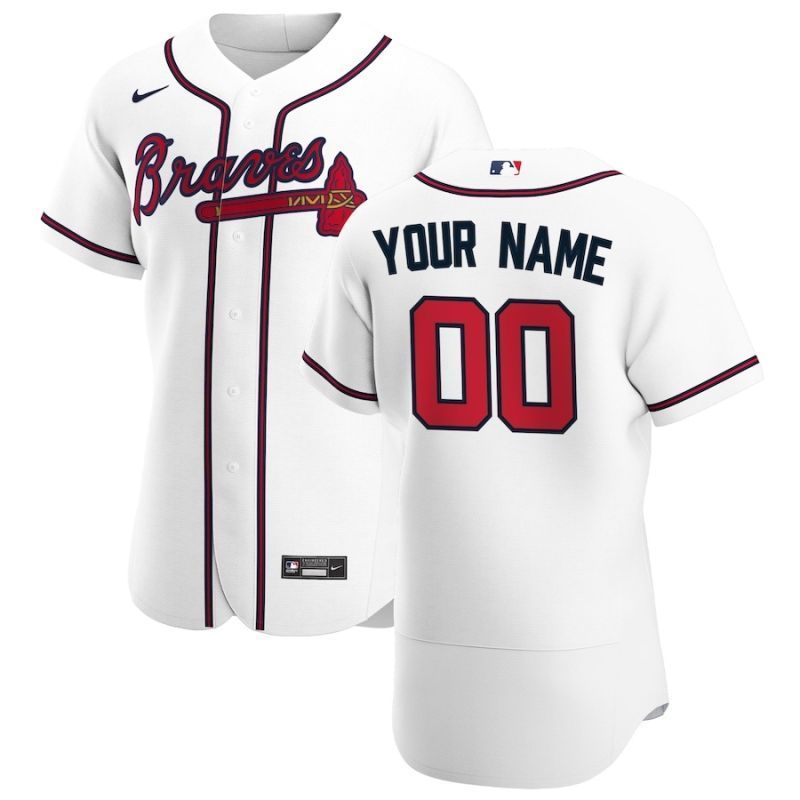 Alanta Braves Personalized Custom White Custom Jersey