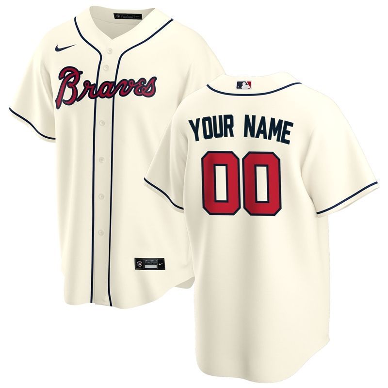 Alanta Braves Personalized Custom White Custom Jersey