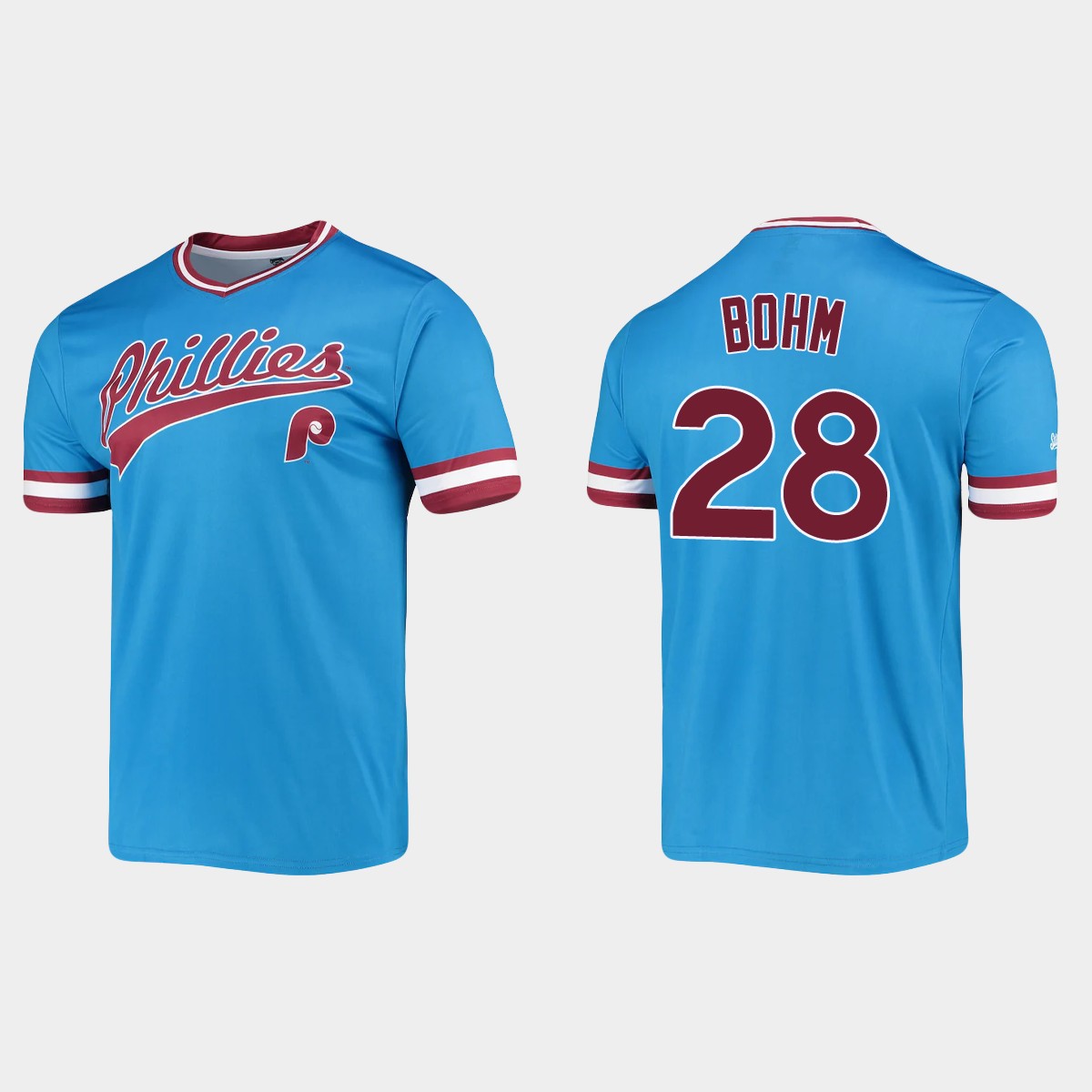 Alec Bohm Philadelphia Phillies Cooperstown Collection Stitches Jersey - Light Blue