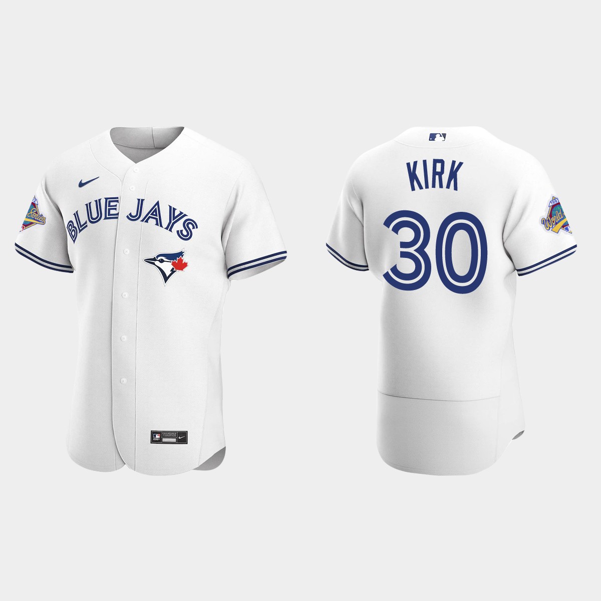 Alejandro Kirk Toronto Blue Jays 1992 World Series Patch Jersey - White