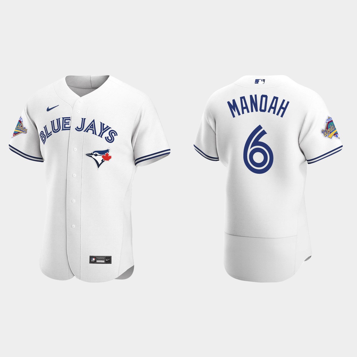 Alek Manoah Toronto Blue Jays 1992 World Series Patch Jersey - White