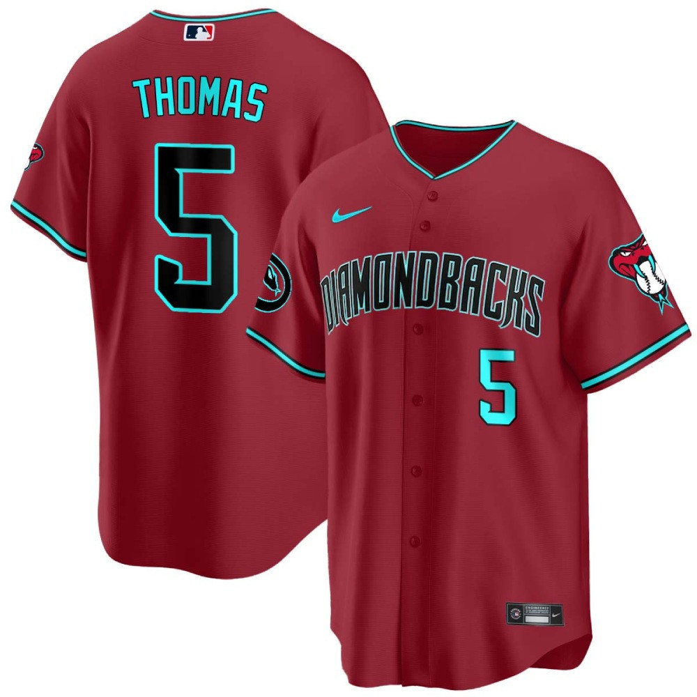 Alek Thomas Men's Arizona Diamondbacks Cool Base Red Alternate Jersey - All Stitched