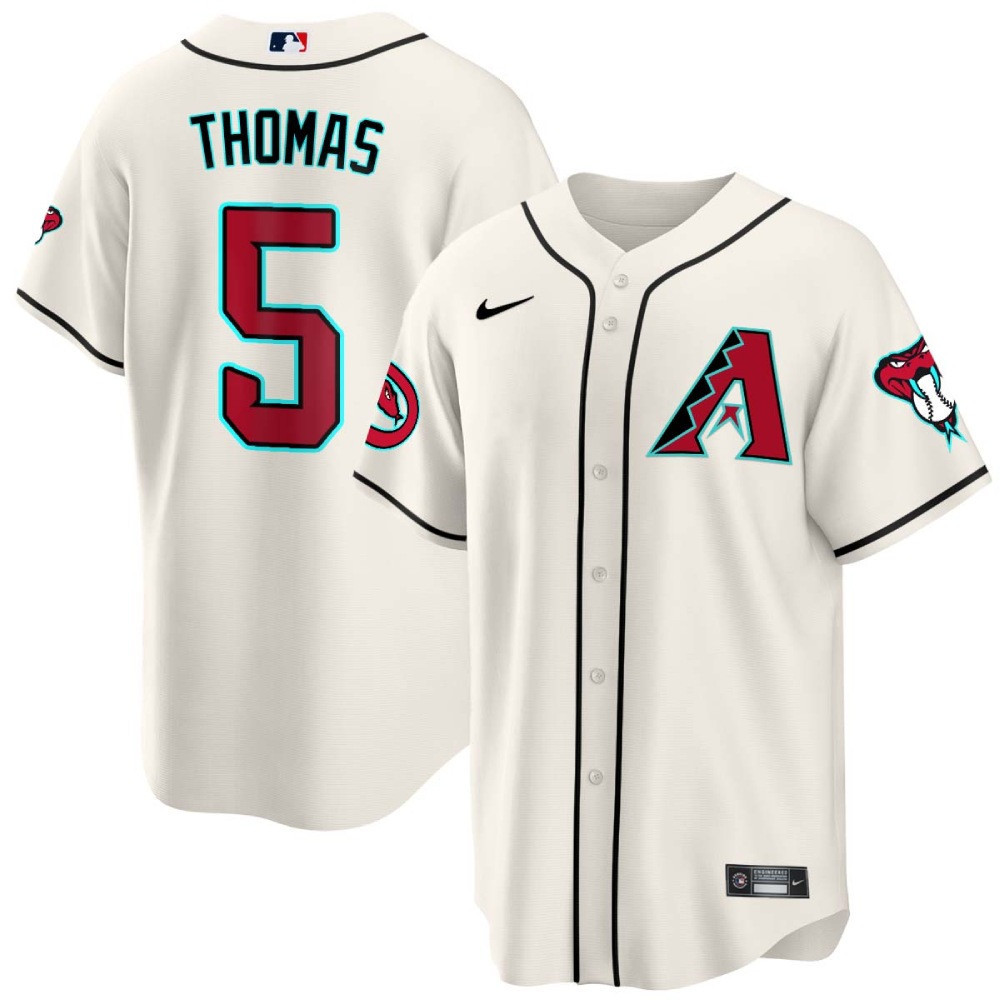 Alek Thomas Men's Arizona Diamondbacks Cool Base White Jersey - All Stitched